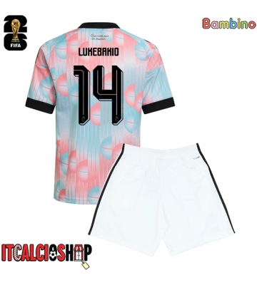 Belgio Dodi Lukebakio #14 Seconda Maglia Bambino Mondiali 2026 Manica Corta (+ Pantaloni corti)